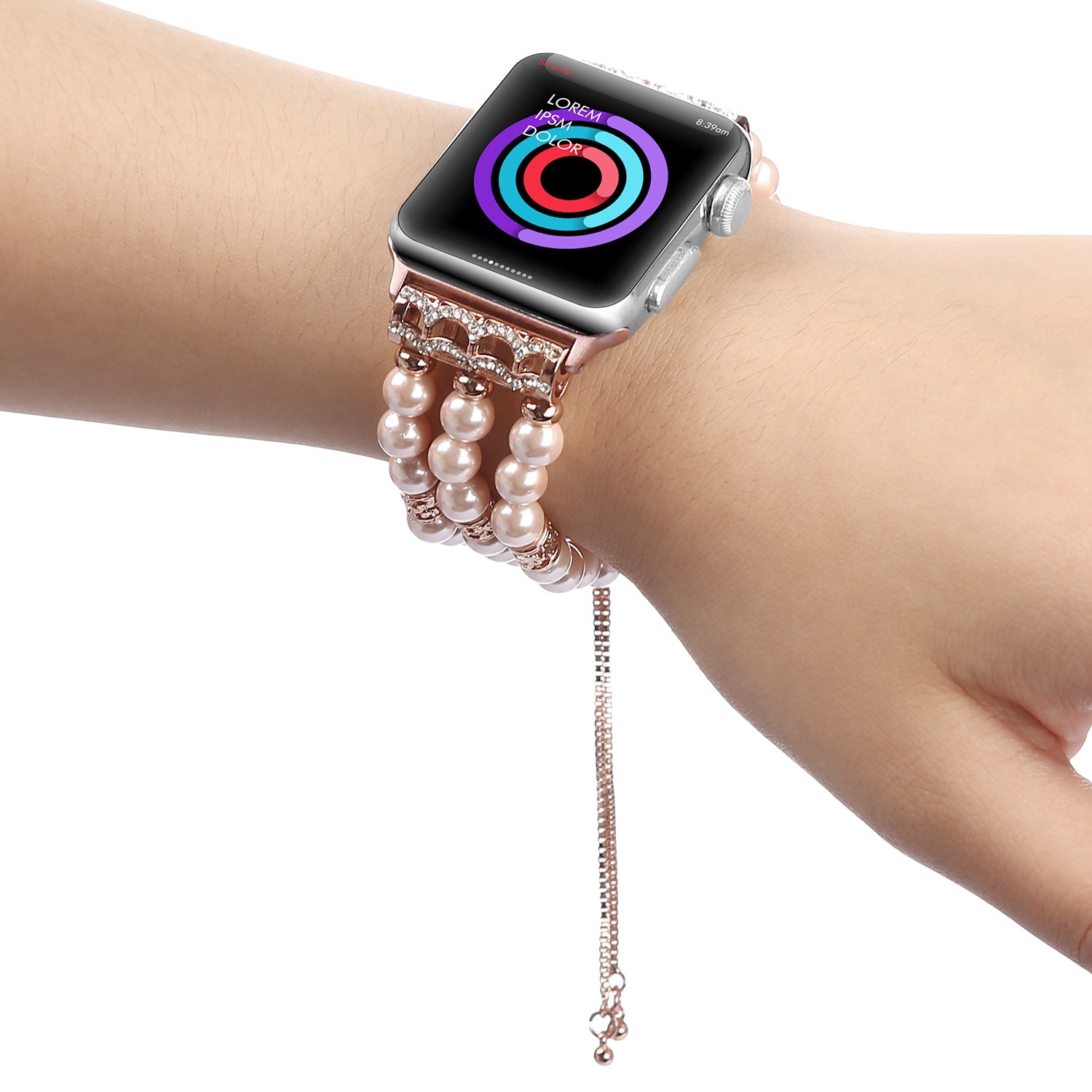 Stylish Agate Pearl Watch Strap Replacement Band for Apple Watch Series 9 8 7 41mm 6 5 4 SE (2023) SE(2022) SE 40mm 3 2 1 38mm Stylish Agate Pearl Watch Strap Replacement Band for Apple Watch Series 9 8 7 41mm 6 5 4 SE (2023) SE(2022) SE 40mm 3 2 1 38mm